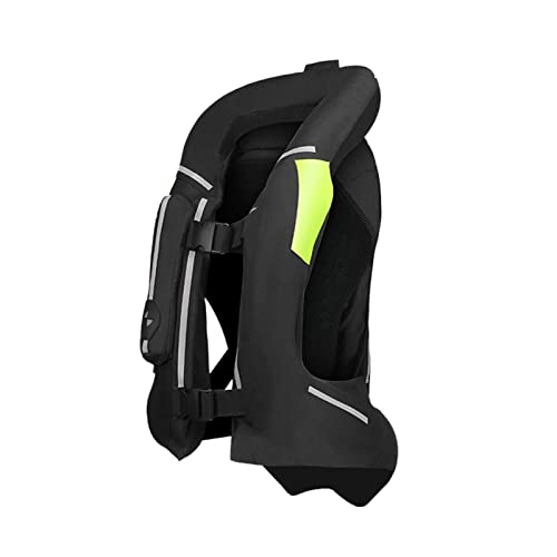 Unisex Adult Airbag Vest, Motorcycle, Cycling, Equestrian, Rectangle Silhouette, Black, Large - color: Black, size: Large