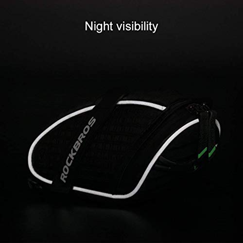 ROCKBROS Bike Seat Bag, Bicycle Saddle Bag Under Seat 3D Shell Cycling Seat Pack for Mountain Road Bikes Black - color: Black