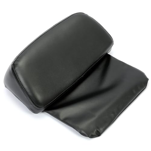 ECOTRIC Chopped Luggage Trunk W/Pad Compatible with 2014-2024 Harley Touring Road King Road Glide Street Glide Electra Glide Tail Box Trunk with Backrest - color: Black, size: Chopped Luggage Trunk W/ Razor Pad