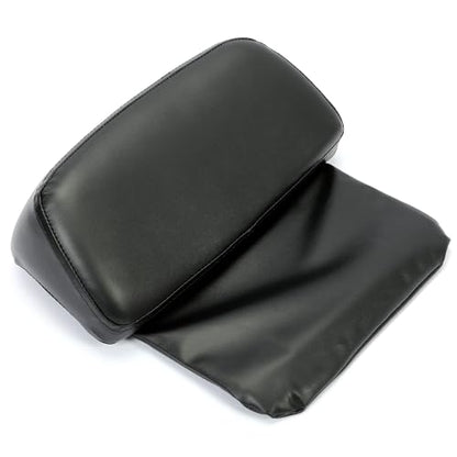 ECOTRIC Chopped Luggage Trunk W/Pad Compatible with 2014-2024 Harley Touring Road King Road Glide Street Glide Electra Glide Tail Box Trunk with Backrest - color: Black, size: Chopped Luggage Trunk W/ Razor Pad