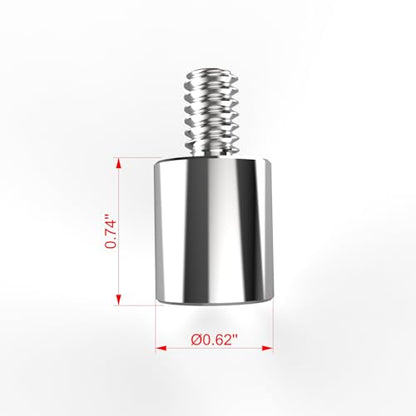 Gear Shift Lever Foot Peg Extension for Harley Davidson - Chrome Steel (Chrome-plated, 3/4'extension) - color: Chrome-plated, size: 3/4'extension
