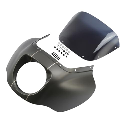 Front Headlight Quarter Fairing Windshield Fit For Harley Softail Low Rider FXLR Street Bob FXBB 2018-2020 Low Rider S FXLRS 2020-2025 Softail Standard FXST 2020-2024 Industrial Gray - color: Fairing Industrial Gray #5
