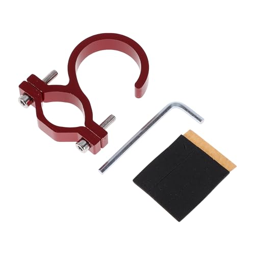 Universal Aluminum Alloy Motorcycle Hanging Helmet Hook Foldable Handlebar Hooks for Hanging Cup Holders Gloves Luggage for Scooters Red 1 Set Hexagon Wrench Gasket - color: Red, size: 2.56"