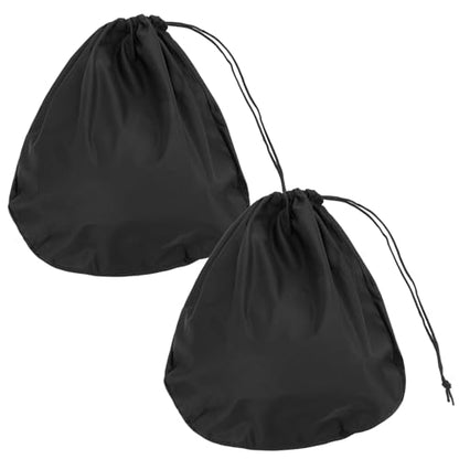 Skrfren Helmet Bags 2 Pack Motorcycle Helmets Protection Storage Bag with Drawstring Large Capacity Helmet Cover for Motorcycles, Skiing, Cycling, Travel (Black)