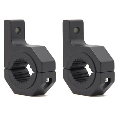 2 PCS Roll Bar Mount Brackets, 1.5" 1.75" 2" LED Light Bar Tube Clamp, Heavy Duty Aluminum Bull Bar Holder for UTV ATV SXS 4x4 Off-Road Truck Roof Rack, Black - size: 2PCS 1.38"-1.97" Clamp Kit