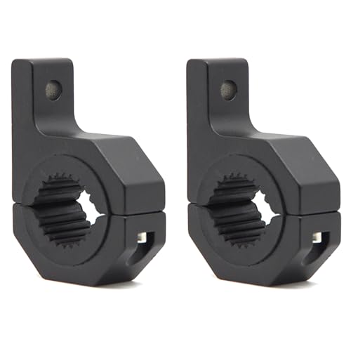 2 PCS Roll Bar Mount Brackets, 1.5" 1.75" 2" LED Light Bar Tube Clamp, Heavy Duty Aluminum Bull Bar Holder for UTV ATV SXS 4x4 Off-Road Truck Roof Rack, Black - size: 2PCS 1.38"-1.97" Clamp Kit