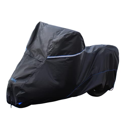 FENRIR 420D Oxford Cloth 88.6" 225CM Motorcycle Cover Exhaust Pipe Anti-Scalding Waterproof Outdoor Outside Storage for Naked Sprot Supermoto Motocross Cruise Street Bike Supersport Scooter Dirt Bike - size: Naked/Sport/Scooter/Dirt Bike/Cruise 88.5"X36"X