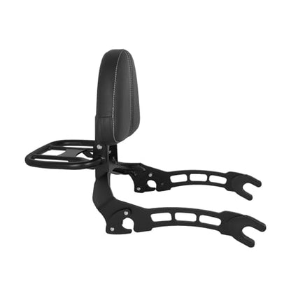 Motorcycle Upright Sissy Bar Backrest Passenger Seat Replacement for Indian Scout 2015-2024 Scout Sixty 2016-2024 Scout ABS 2019-2020 Detachable Backrest Luggage Rack - color: black+black
