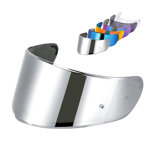 Strada 2 Visor for Sedici Strada 2 and for Strada 3 Face Shield Helmet Visor Accessories for FT2 VECTOR FF801 FF397 (Chrome Silver) - color: Chrome Silver