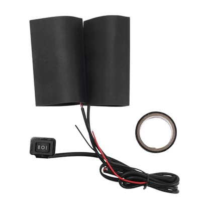 Heated Motorcycle Hand Grips Cover 12V Handlebar Cover 3 Gear Adjustable Temperature Metal Heating Film 1 Set 1 Inch