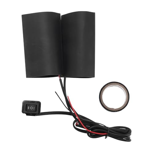 Heated Motorcycle Hand Grips Cover 12V Handlebar Cover 3 Gear Adjustable Temperature Metal Heating Film 1 Set 1 Inch
