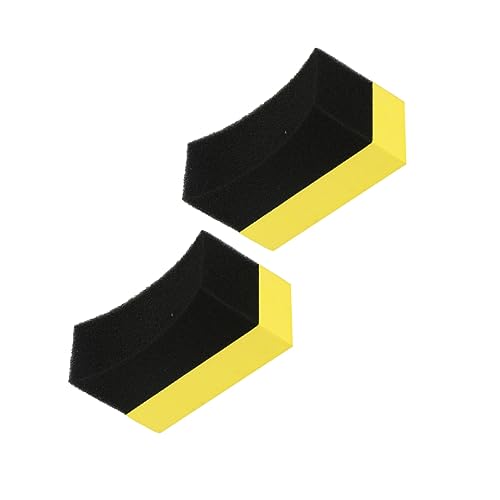 Zerodeko 2pcs Car Cleaning Sponge Durable High Absorbency Scratch Tire Dressing Applicator Pads for Polishing and Detailing for Cars Trucks and Motorcycles