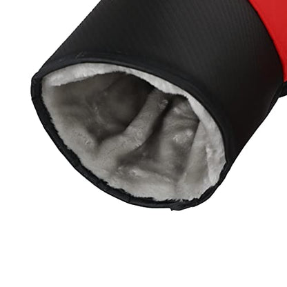 XGOPTS Winter Waterproof ATV Hand Muffs ATV Gloves Windproof Snowmobile Handlebar Covers Motorcycle Gloves Thicken Thermal Grip Handlebar Gauntlet Mitts Hand Warmer Covers - color: Black Large