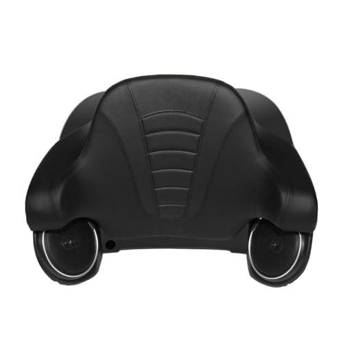 TCMT King Motorcycle Tour Trunk with Backrest 6.5" Speakers 2 Up Mount Rack Fit for Harley 2014-2025 Touring CVO Road King Road Glide Street Glide Electra Glide Ultra Limited Pack - color: Style A+Speakers#1+Black 2 Up Rack#2