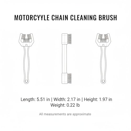Blue Motorcycle Chain Maintenance Brush - Durable PP Plastic Tool for Rollers & Side Plates