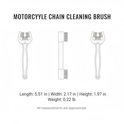 Blue Motorcycle Chain Maintenance Brush - Durable PP Plastic Tool for Rollers & Side Plates