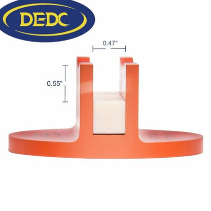 DEDC Universal Aluminum Grooved Magnetic Jack Pad 2 Pcs, Jacking Puck Pinch Weld Frame Rail Adapter with 2 Reminder Streamers, Oil Change Mush Haves, Mechanic Tools in Garage, Gifts for Mechanics - size: Orange 2 Pcs with 2 Reminder Streamers