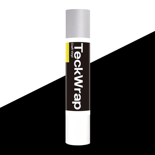TECKWRAP Silver Reflective Chrome Adhesive Vinyl Flashlight Sensitive Vinyl for Crafts, Decals, Bikes, Motorcycles, Helmets, Mailbox, Reflective Tape, 1ftx5ft, Silver - color: Silver