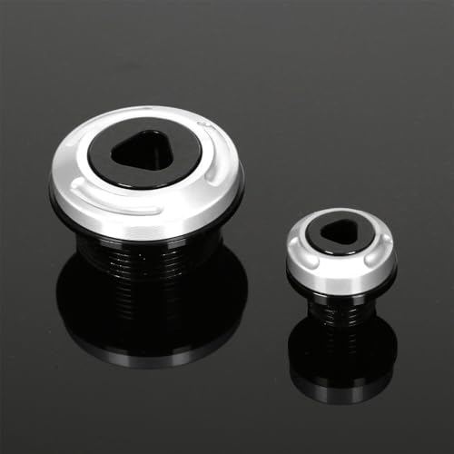 Monkey125 Engine Crankcase Cover Plugs Compatible with Monkey 125 GROM 125 CT125 DAX125 CNC Motorcycle Accessories Crankcase Hole Plug (Silver) - color: Silver3