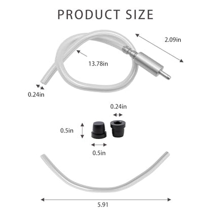 Brake Bleeder Hose Kit with One Way Check Valve for Car Motorcycle, Universal Hydraulic Brake Fluid Bleeder, 2 Pack, Includes Clips & Nozzle Caps for Easy Fluid Replacement