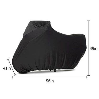 WinPower Indoor Motorcycle Cover Stretch Elastic Dustproof Covers for Motorbikes, 104 x 41 x 49 inches - size: 2XL(104 x 41 x 49 inches)