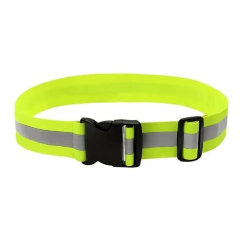 Reflective Bands 8pcs Adjustable Elastic Reflective Belts for Running High Visible Night Safety Gear for Cycling Running - color: Fluorescence green