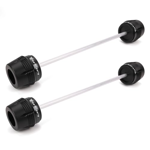 MOWOK Fit For Yamaha MT07 MT-07 FZ 07 FZ07 2014-2021 2022 2023 2024 Motorcycle Accessories Frame sliders Front Rear Wheel Axle Fork Sliders Protection Crash Protector (Black) - color: Black