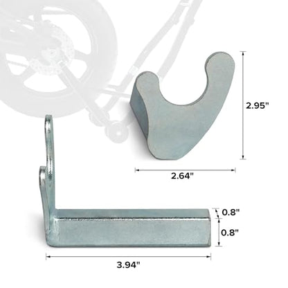 Spool Lift Stand Attachments for Rear Sportbike Motorcycle Stands (Attachment ONLY), U-Shaped Adapter 1 Pair - size: U
