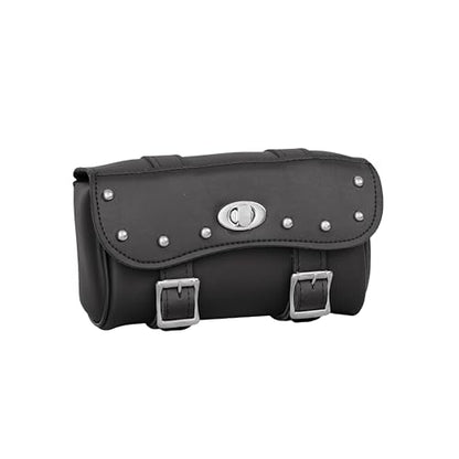 Daniel Smart Two Strap Tool Bag with Stud Design -Waterproof and Durable Premium Synthetic Leather with Stunning Twist and Pin Buckle Lock - style: Ds5602s-fbm