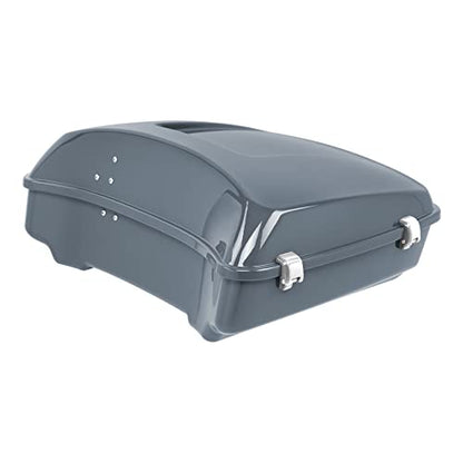 Gunship Grey Color-Matched Chopped Luggage Trunk Backrest Mounting Bracket Fit for Harley Touring Models 2014-2023 Road King Road Glide Street Glide Electra Glide - color: Gunship Grey Chopped Trunk Set #1