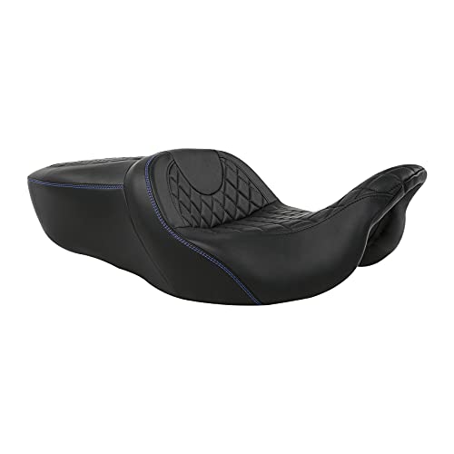 SLMOTO Hammock Motorcycle Drive Seat - Gel Motorcycle Seat Cushion fit for Harley Touring Road King Street Glide Road Glide Electra Glide 2009-2023 Blue - color: Gel Style B Blue
