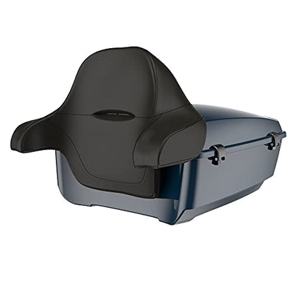 US Stock Advanblack King Tour Trunk Pack, Black Mount Bracket & Top Luggage Rack Fit for 2009-Later Harley Touring, Road Glide, Street Glide Special, Road King, Electra Glide (Billiard Teal) - color: Billiard Teal