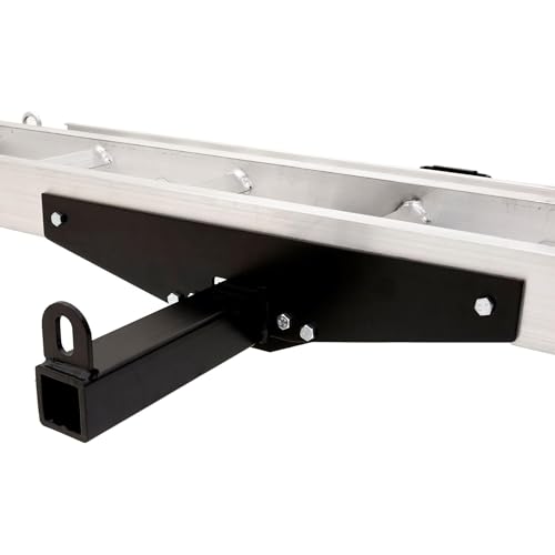 Black Widow Motorcycle Hitch Carrier with Wheel Chock & Ramp, 400 lb Capacity Anti-Rattle – Lightweight Aluminum Dirt Bike Transport Platform with Secure Mounting – Fits 2" Receiver - style: Single Bike with Wheel Chock