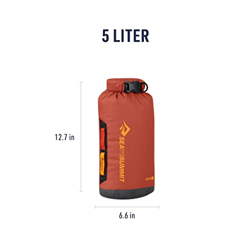 Sea to Summit Big River Dry Bag, Heavy-Duty Dry Storage, 5 Liter, Picante Red - color: Picante Red, style: 5 Liter