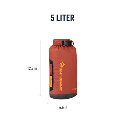 Sea to Summit Big River Dry Bag, Heavy-Duty Dry Storage, 5 Liter, Picante Red - color: Picante Red, style: 5 Liter