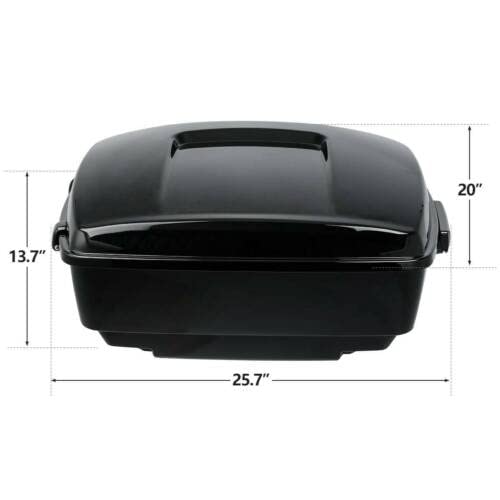 TCMT King Motorcycle Trunk Box Backrest Two Up Mounting Rack Top Rack Fit For Harley Touring 1997-2008 Electra Glide Road Glide Street Glide Pack - color: No Speaker Holes: Style E Chrome Rack