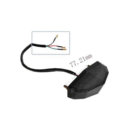 12V Universal 12 LED Motorcycle Rear Tail Light Brake Stop Running TAIL LIGHT Compatible With ATV Dirt Bike Dual Sport(Smoke) - color: Smoke