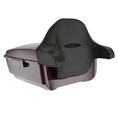 Advanblack King Tour Trunk Pack, Black Mount Bracket & Top Luggage Rack Fit for 2009-Later Harley Touring, Road Glide, Street Glide Special, Road King, Electra Glide (Black Cherry) - color: Black Cherry