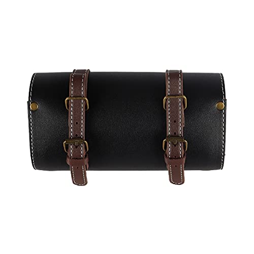 YIBO Motorcycle Fork Bag Quick Release Bag Side Bag Waterproof Universal Tool Bag American Bicycle Side Bag Leather Small Tool Bag (Black 2) - color: Black 2