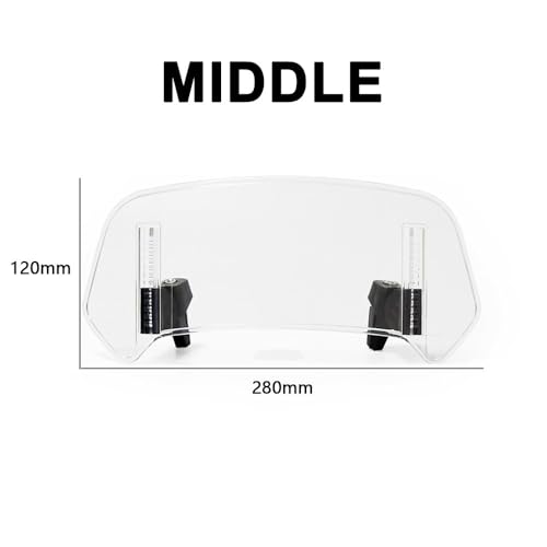 Motorcycle Windshield Extension for Honda ADV160 2024, Clip On Adjustable Spoiler, Height Adjustable Windshield, Fatigue Reducing Protective Shield,280MM - size: 280MM