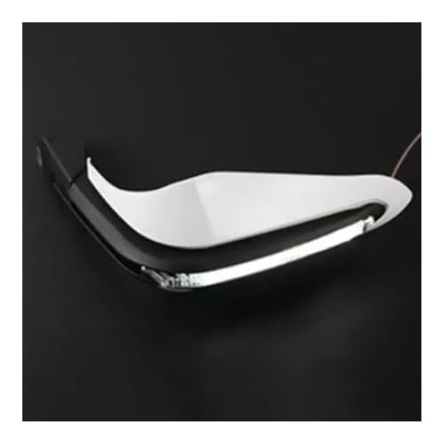 Motorcycle Windproof Handlebar Handguard 1 Pair Brake Lever Guard with Light Hand Shield Protector for Motorcycle - color: White-light white