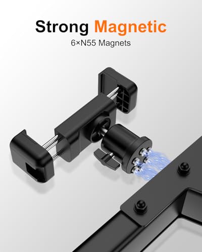 Gym Magnetic Phone Holder, 360°Adjustable, Portable Magnetic Phone Holder Mount for Gym, Attaches to Metal Surfaces, Gym Accessories for Men and Women Workout, Compatible with 4-7" Smartphones - size: JSF11
