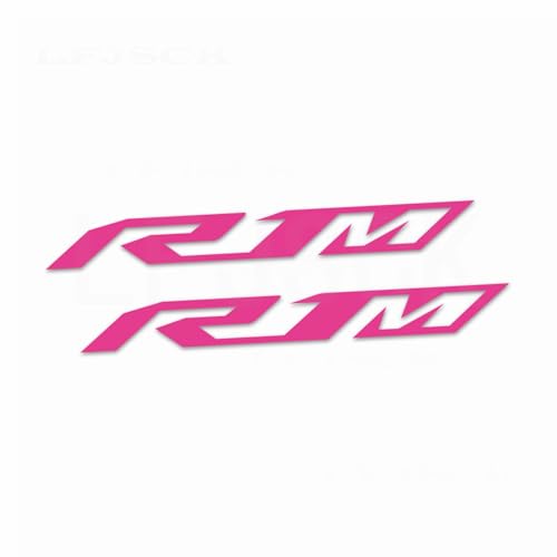 Motorcycle Reflective Fairing Stickers - 2 Piece,Pink Red | Waterproof Vinyl Decals Kit for Helmets ,Compatible with Yamaha YZF R1 R1M - color: Pink Red