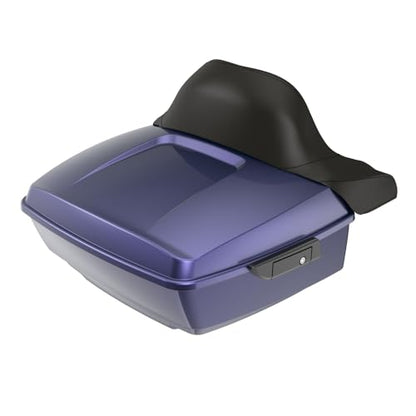 Advanblack King Tour Trunk Pack Compatible with Harley Touring CVO Road Glide, Street Glide, 2023.5 2024 2025 2026 Mounting Rack, Full Backrest & Trunk Liners (Purple Abyss) - color: Purple Abyss