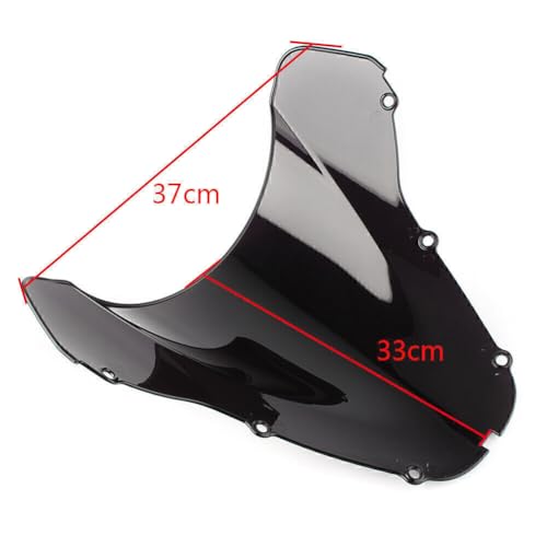 Motorcycle Front Windscreen ABS Plastic Windshield Protection Wind Deflector Screen Application for Honda CBR900 CBR929 CBR 900 929 2000-2001 (Silver)