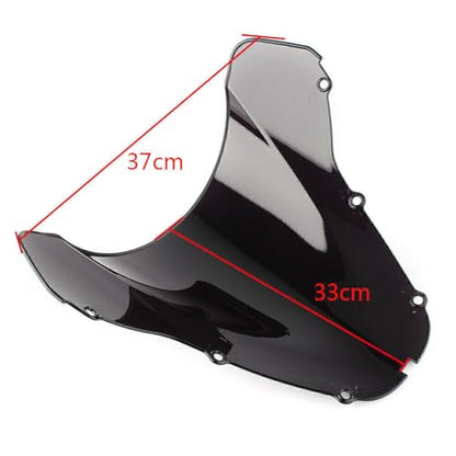Motorcycle Front Windscreen ABS Plastic Windshield Protection Wind Deflector Screen Application for Honda CBR900 CBR929 CBR 900 929 2000-2001 (Silver)