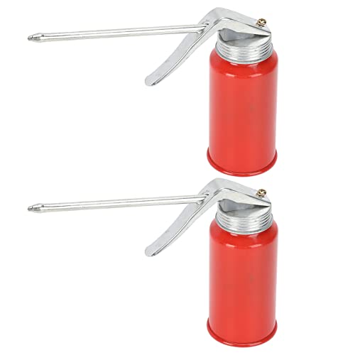 2Pcs Oil Spray Bottle, 200ml Cold Rolled Steel Hand Pump Oil Cans for Rolling Bearings Motorcycles, Efficient Lubrication with Curved Pressing Handle, for Bikes, Cars, Home