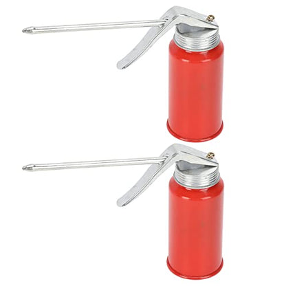 2Pcs Oil Spray Bottle, 200ml Cold Rolled Steel Hand Pump Oil Cans for Rolling Bearings Motorcycles, Efficient Lubrication with Curved Pressing Handle, for Bikes, Cars, Home
