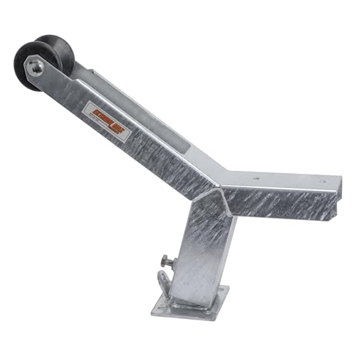 Extreme Max 3006.6895 Adjustable Height Notched Winch Stand with Roller - Galvanized Finish, Hardware Fits 3" W x 4" H Trailer Frames - color: Galvanized, size: Fits 3"W x 4"H Trailer Frames