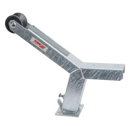 Extreme Max 3006.6895 Adjustable Height Notched Winch Stand with Roller - Galvanized Finish, Hardware Fits 3" W x 4" H Trailer Frames - color: Galvanized, size: Fits 3"W x 4"H Trailer Frames